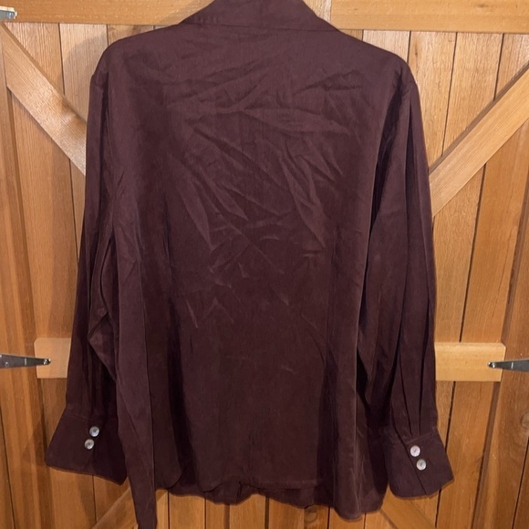 Soft Surroundings Brown Button Down Shirt 2X - Picture 2 of 9